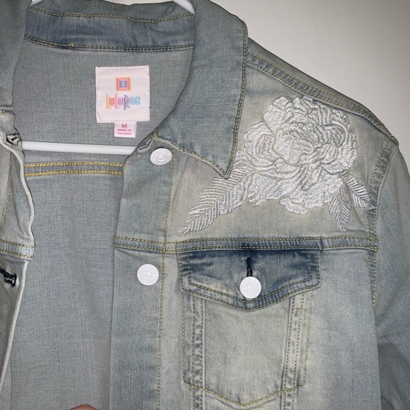 LuLaRoe embroidered Jaxon jean jacket - Picture 3 of 8